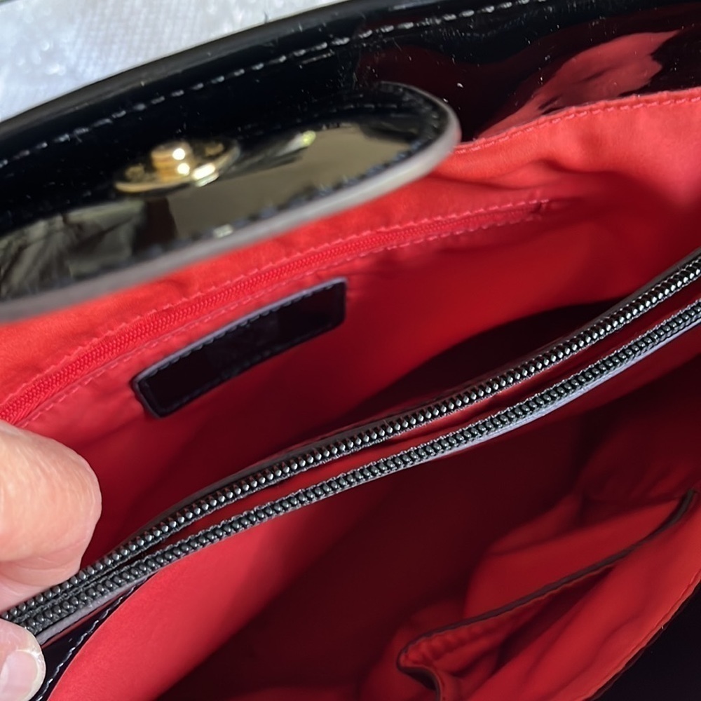 Anne Klein red/ black/ ivory purse. - Picture 9 of 12